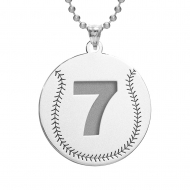 Custom Baseball  Pendant w   Number