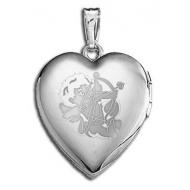 14k White Gold  Sweetheart  Cupid Locket