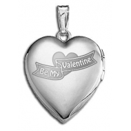 Sterling Silver   Sweetheart  Be My Valentine  Heart Locket