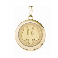 Solid 14k Yellow Gold Round  Confirmation  Holy Spirit Locket