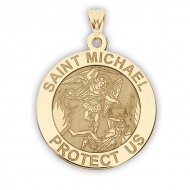 14K Yellow Gold  EXCLUSIVE  Saint Michael Medal