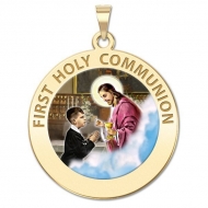 First Holy Communion Medal  for a Boy   Color EXCLUSIVE 