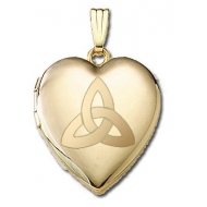 14K Yellow Gold  Sweetheart  Celtic Knot Locket