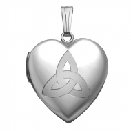 Sterling Silver   Sweetheart  Celtic Knot Locket