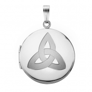 Sterling Silver Round Celtic Knot Picture Locket