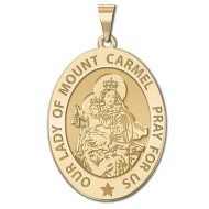 Our Lady of Mount Carmel Medal  OVAL  EXCLUSIVE 