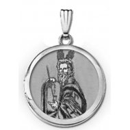 Sterling Silver Round  MosesPicture Locket