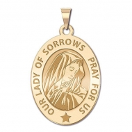 Our Lady of Sorrows Medal  OVAL  EXCLUSIVE 