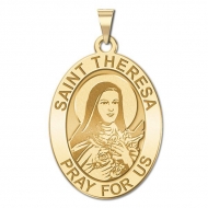 Saint Theresa   Oval Medal  EXCLUSIVE 