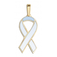 Awareness Ribbon Light Blue Color Charm