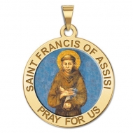 Saint Francis of Assisi Medal  Color EXCLUSIVE 