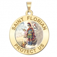 Saint Florian Medal   Color EXCLUSIVE 
