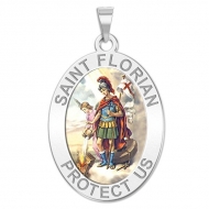 Saint Florian Medal   Color EXCLUSIVE 