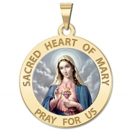 Sacred Heart Or Immaculate Heart of Mary Medal  Color EXCLUSIVE 
