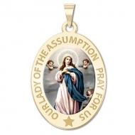 Our Lady of the Assumption Medal  OVAL  Color EXCLUSIVE 