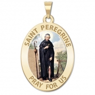 Saint Peregrine   OVAL  Color EXCLUSIVE 