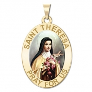 Saint Theresa   Oval Medal  EXCLUSIVE 