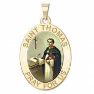 Saint Thomas Aquinas   Oval Medal  EXCLUSIVE 