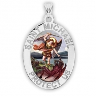 Saint Michael OVAL Medal   EXCLUSIVE 
