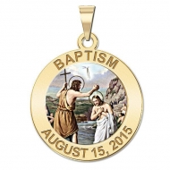 Personalized Baptism Medal  Color EXCLUSIVE 