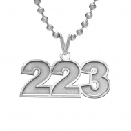 Number Charm or  Pendant with 3 Digits