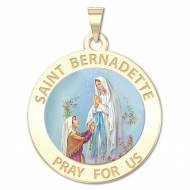Saint Bernadette Medal   Color EXCLUSIVE 