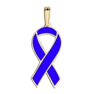 Awareness Ribbon Blue Color Charm