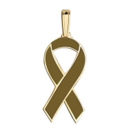Awareness Ribbon Brown Color Charm