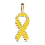Awareness Ribbon Gold Color Charm
