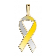 Awareness Ribbon Gold and Silver Color Charm