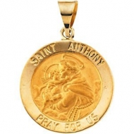 14K Gold Saint Anthony Medal  H 