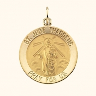 14K Gold Saint Jude Medal  H 