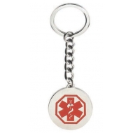 Sterling Silver Dog Tag ID Charm or Pendant W  Red Enamel