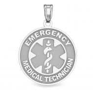 Sterling Silver EMT Medical ID Charm or Pendant
