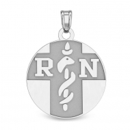 Sterling Silver  RN  Medical ID Charm or Pendant