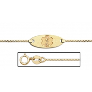 14K Gold Medical ID Anklet