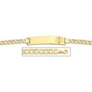 14K Gold Medical ID Bracelet w  Curb Chain