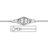 14K White Gold Medical ID Anklet