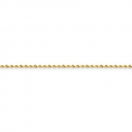 14k 2mm D C Rope with Lobster Clasp Chain