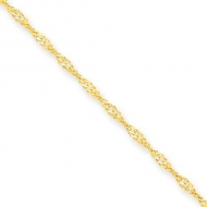 14k 1 6mm Singapore Chain