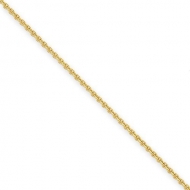 14k 2 2mm Solid Polished Cable Chain