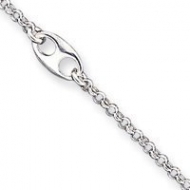 Sterling Silver Fancy Anklet