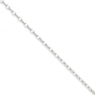 14k White Gold Marine Link Anklet
