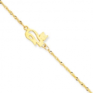 14k Cat Anklet  9 