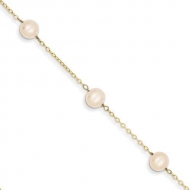 14k 9 inch Pearl Anklet