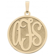 Monogram Pendant or Charm Deeply Etched