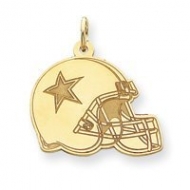 14K Dallas Cowboys Helmet Satin Star Charm