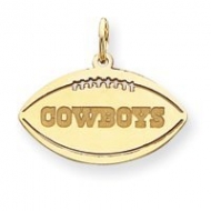 14K Dallas Cowboys Football Cut Out Cowboys Charm