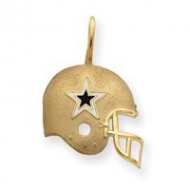 14k NFL Enameled Cowboys Helmet Charm