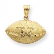 14k NFL Dallas Cowboys Football Charm